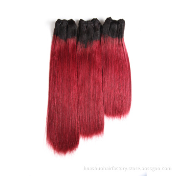 Soft Virgin Unprocessed Maintain Style Classic Brazilian 1B/99J# Double Drawn Remy Virgin Fashion Idol Hair Weave